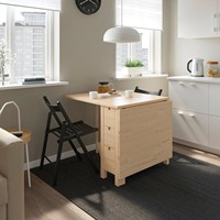 Table à manger pliante de couleur blanche conçoit une table à manger en bois peu encombrante moderne