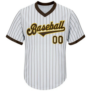 Groothandel Team Baseball Jersey Tee Shirts V-hals Gepersonaliseerde Sublimatie Print Logo Trui Losse Baseball Shirt - Product Image 3