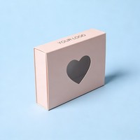 Boîte en carton recyclable pour tiroirs, impression numérique, emballage cadeau, logo gaufré or, pour outils cosmétiques et pinceaux, avec fenêtre