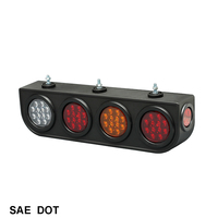 Boîte à feux arrière à LED pour camion, remorque, feu arrière Stop/Tail/Turn/Back-Up Combinaison SAE/DOT/FMVSS108 Conforme
