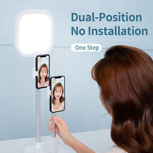 Anillo de luz Led para Selfie todo en uno V8 <span class=keywords><strong>2022</strong></span>, rotación de 360 grados, portátil, con espejo, soporte plegable para teléfono - Product Image 4