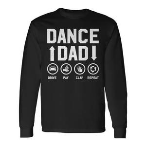 T-shirt a maniche lunghe Dance Dad, girocollo, stampa digitale, regalo per adulti, uomini, riunioni di famiglia, feste - Product Image 1