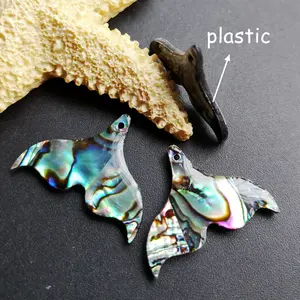 20*20mm Natural Abalone Shell Fish Tail Mother of Pearl Shell Pendants Charms for DIY Jewelry Making