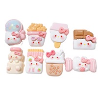 Dessin animé thème multicolore chat oeuf torsion Machine Patch 3D résine breloques pour téléphone portable coque accessoires bricolage