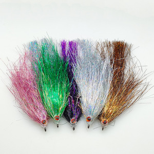 Flashabou Pike Streamer, Streamer pour poissons de prédateurs d'eau salée, Mosca pour Maskinonge - Product Image 1