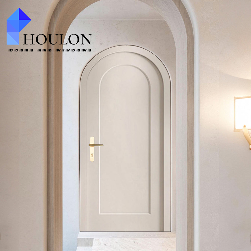 Reasonable Price Custom Interior Modern Living Room Wooden Door Arch Interior Door