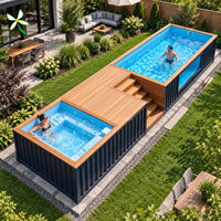 Piscine hors sol en fibre de verre haut de gamme anti-osmose pour hydrothérapie, jacuzzi extérieur et spa