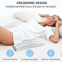 Weißes Memory Foam Lordos stütze Langes Kissen mit dreieckigem Keil zur Linderung von Rückens ch merzen im Schlafzimmer