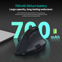 Souris verticale ergonomique sans fil USB 2,4 GHz de haute qualité à 6 boutons avec clic silencieux et capteur 3220 pour le bureau et le gaming