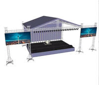 Estructura de Aluminio Ligera Negra de 290 mm para Eventos, Soluciones de Escenario, Estructura de Aluminio Pequeña de 6 Pulgadas para Mini Stand de Iluminación