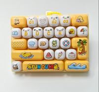 Mainan Gantungan Kunci Keyboard Mini 26 Tombol Halloween, Mainan Tekan Pereda Stres, Liontin Dekompresi Portabel - Grosir