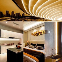 Bande lumineuse LED COB 24V basse tension 320D bleu glace jaune doré barre de lumière douce IP20 CRI90 pour salon et armoire FX-64