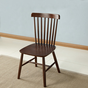 Nordic Solid Wood <b>Windsor</b> <b>Chair</b> Walnut Color Durable Restaurant <b>Chair</b> - Product Image 1