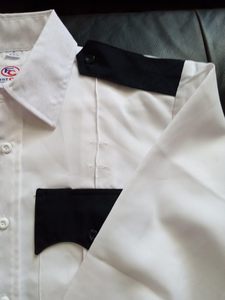 Uniforme de sécurité privé, design noir, uniforme de sécurité blanc, 100% polyester, chemise à manches courtes bicolore - Product Image 6