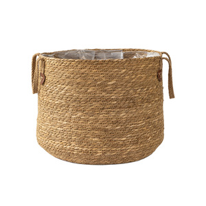 Maceta de mimbre sencilla transfronteriza, <span class=keywords><strong>cesta</strong></span> de flores de paja tejida, adornos de pie <span class=keywords><strong>para</strong></span> cestas de almacenamiento de plantas verdes, <span class=keywords><strong>cesta</strong></span> - Product Image 4