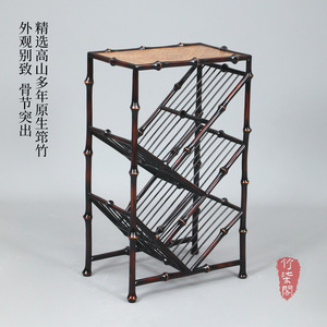 Bamboo Bookshelf Ming Style Floor Standing Storage Rack For Living Room Rectangle Shape YY0706 - Product Image 4