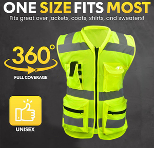 Gilet <span class=keywords><strong>de</strong></span> sécurité réfléchissant léger, haute visibilité, respirant, en maille, pour la sécurité routière - Product Image 3