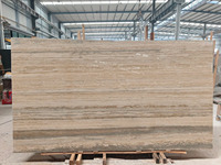 Vente en gros de dalles de marbre gris argenté d'Italie, design moderne pour villa, grand dalle de marbre pour mur intérieur, dalle de travertin gris naturel