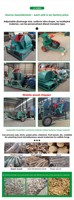 Broyeur de sciure de bois industriel haute performance, équipement de broyage de bûches, moteur électrique 200KW/moteur diesel 480HP, roulement à engrenages 8t/h