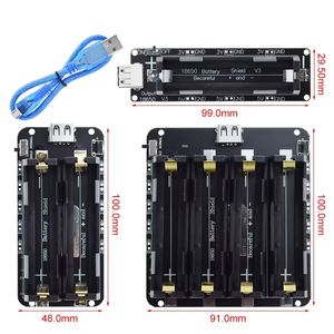 <span class=keywords><strong>2</strong></span> 전압 18650 리튬 배터리 실드 V8 모바일 전원 확장 보드 모듈 5V/3A 3V/1A 마이크로 USB 용 <span class=keywords><strong>Arduino</strong></span> ESP32 - Product Image 5
