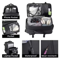 Vente en gros sac à dos sous vide Oxford personnalisé système de compression sac à dos antivol extensible avec pompe à air