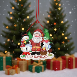 Homeera Hanging Ornament Christmas Theme Foam Paper Embossed Rectangle Festival Style Mixed Colors Decor For Tree - Product Image 2