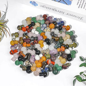 Sculture di Cristallo a Forma di Fungo in Pietra Naturale Curativa, Materiali Misti, Mini Sculture di Cristallo per Creazione di Gioielli, Vendita all'Ingrosso - Product Image 3