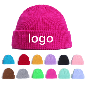Mũ Beanie Mùa Đông Tùy Chỉnh Chất Lượng Cao Mũ Beanie Dệt Kim Ấm Áp 100% Acrylic Biểu Tượng Thêu Miếng Tùy Chỉnh - Product Image 1