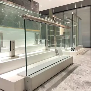 Vidro Exterior Corrimão/Decking Vidro Varanda Trilho Com Canal De Vidro De Alumínio Feito Na China