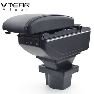 Vtear Elegante Bracciolo Anteriore <span class=keywords><strong>per</strong></span> Auto in ABS e Pelle PU con Vano Portaoggetti, Porta USB e Portabicchieri, <span class=keywords><strong>Accessori</strong></span> Interni <span class=keywords><strong>per</strong></span> <span class=keywords><strong>Skoda</strong></span> <span class=keywords><strong>Octavia</strong></span> A5 2004-2013 - Product Image 3
