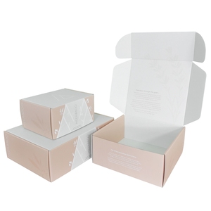 <span class=keywords><strong>Boîte</strong></span> d'emballage personnalisée pour e-commerce en carton ondulé avec languette de fermeture blanche pour expédition et envoi de documentation - Product Image 2