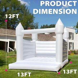 Oxford 13 'X 13 '<span class=keywords><strong>Casa</strong></span> de rebote blanca Alquiler de fiesta comercial Puente de gorila blanco Inflable Luna Saltando Castillo hinchable - Product Image 3