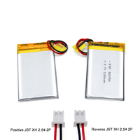 Baterai Lipo Lithium CE ROHS 1200mAh 1300mAh 1500mAh 3.7v 1100mAh Baterai Polimer Li-ion 503759 dengan Konektor Jst 2-pin