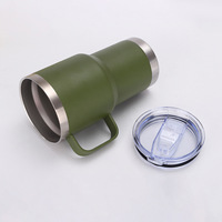 Thermos en acier inoxydable 304 à isolation sous vide avec poignée, grande capacité 30 oz, maintien thermique de 12 à 24 heures, utilisation en voiture, anti-fuite