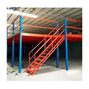 Étagère industrielle de mezzanine d'escalier en métal pour l'installation facile matérielle en acier de stockage d'entrepôt - Product Image 1