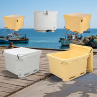 Bac isotherme robuste en LLDPE rotomoulé, empilable, étanche, avec logo personnalisé, 1000L, solide, écologique, recyclable, pour poisson