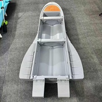 Bateau de pêche pliable en LLDPE, bateau à rames léger et rigide en PE, bateau de sport portable monté sur le toit du véhicule pour la dérive et le rafting