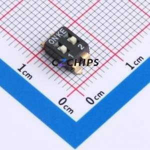 DSIC02LSGER DIP Switch SMD-4P,5x6mm Switch ( Number of Switch Sections: 2 )( Lead Spacing: 2.54mm ) - Product Image 1