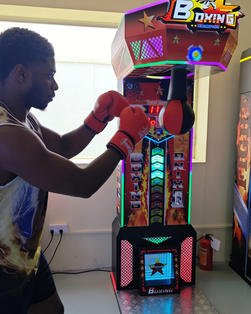 Coin Operated Arcade Boxing Machine LED Light Force Measuring Punch Game Machine for Amusement Park Game Center Stress Relief