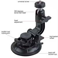 Support de fixation par ventouse pour caméra de voiture, idéal pour enregistreur de conduite, vlogging de voyage, support de pare-brise réglable à 180 degrés