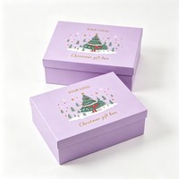 Boîte d'emballage cadeau de haute qualité avec laminage mat, conception gratuite, boîte d'expédition en carton pour Noël, vente chaude de boîtes cadeaux