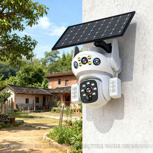 4Gソーラー4MP屋外防犯カメラ内蔵マイクデュアルレンズナイトビジョンクラウドフルカラーモーション検出 - Product Image 3