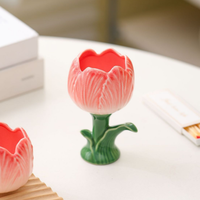 Tasses en céramique en forme de tulipe, bougies parfumées florales, diffuseurs pour chambre, bureau, salon, entrée, parfum agréable, longue durée