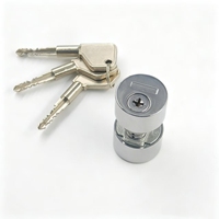 Cylindre de serrure rond pour le marché brésilien, en alliage de zinc, durable, cylindre de serrure de sécurité pour porte, clé croisée en laiton, installation facile