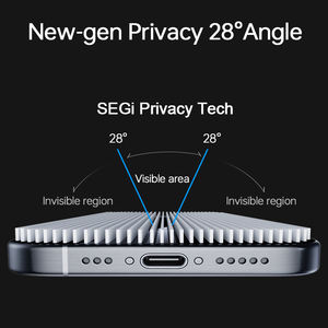 AIKICE 2.5D Anti-Spy 9H Dureza 0,33mm 2.5D Película protectora de pantalla de privacidad de vidrio templado radiante para Nothing Phone CMF 1 - Product Image 3