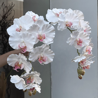 Fleur d'orchidée papillon, fleur artificielle au toucher réel, orchidée Phalaenopsis, ornement, photographie, décoration de la maison