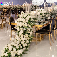 Centre de table floral LEDA pour mariage, arrangement floral artificiel romantique pour réception de banquet