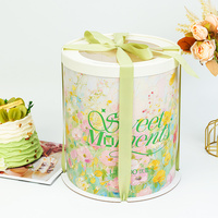 Boîte à gâteau en gros, grande quantité, OEM, revêtement anti-graisse, impression de logo personnalisé, emballage pour gâteau à la crème