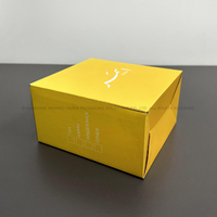 Distributeur de café boîte en papier pliable jaune personnalisé garantie de qualité alimentaire matériau écologique