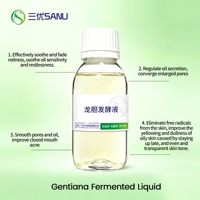 Liquide fermenté de gentiane, qualité cosmétique pure, ingrédient matière première, équilibre le micro-écosystème de votre peau